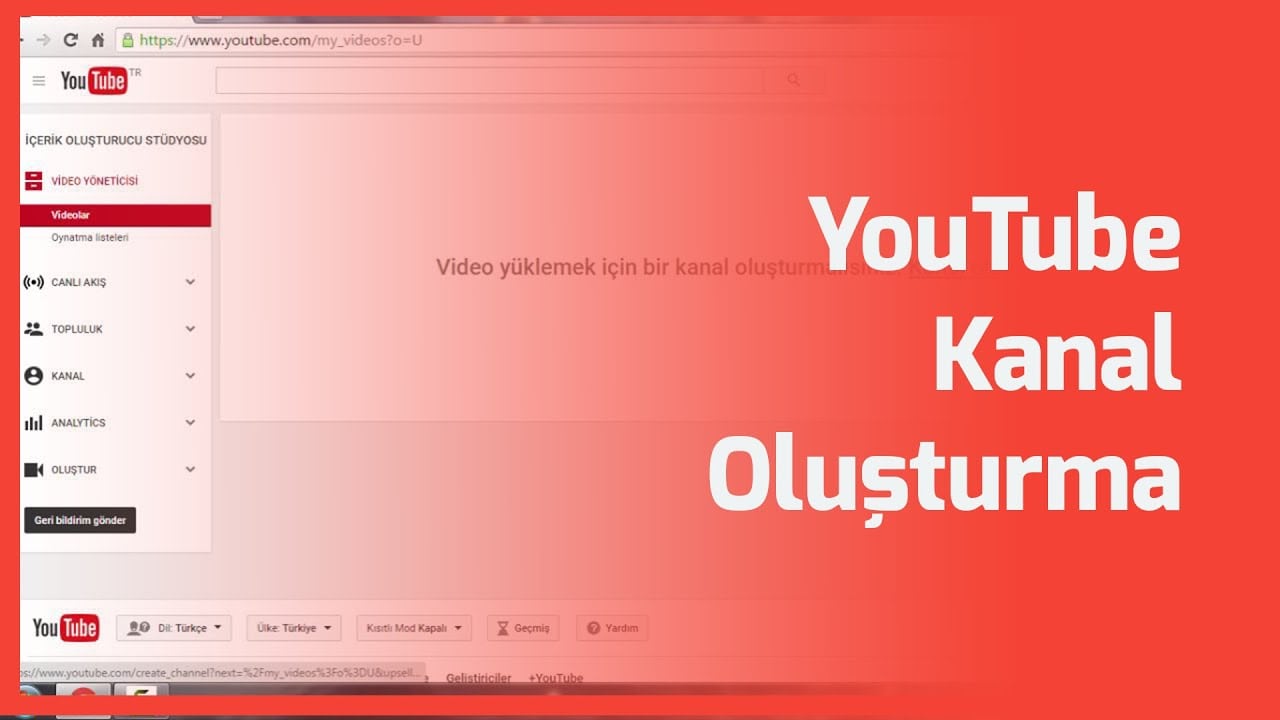Youtube Kanal Açma