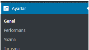 wordpress ayarlar