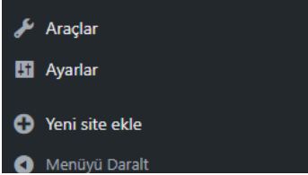 wordpress yönetim paneli