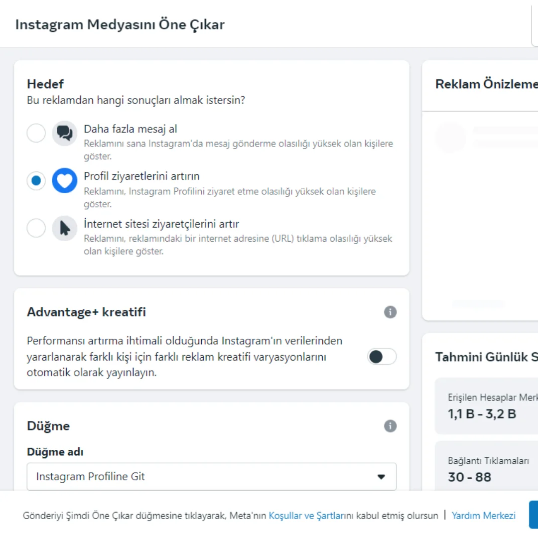 instagram medyasını öne çıkar