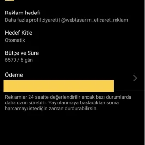instagram reklam ödeme