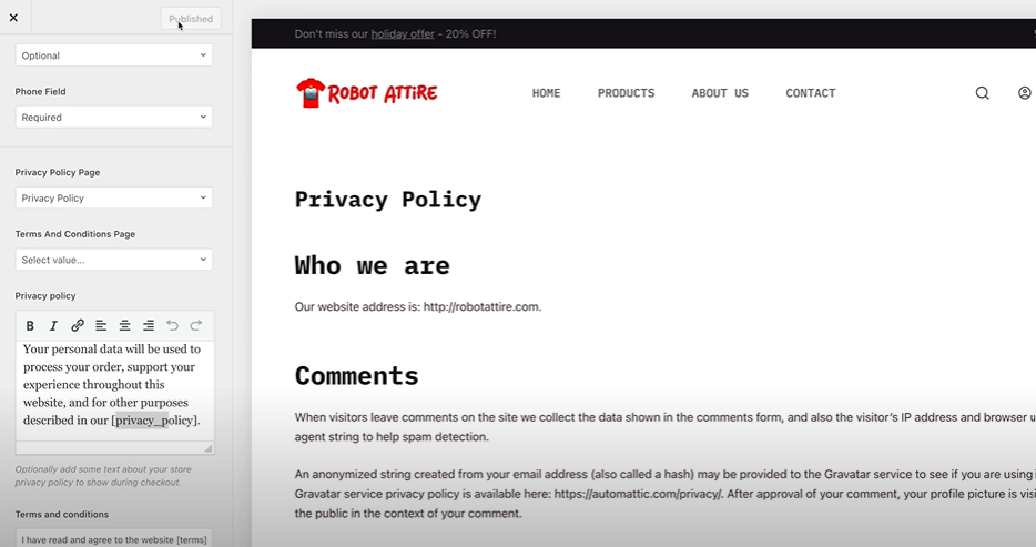 web site gizlilik politikaları