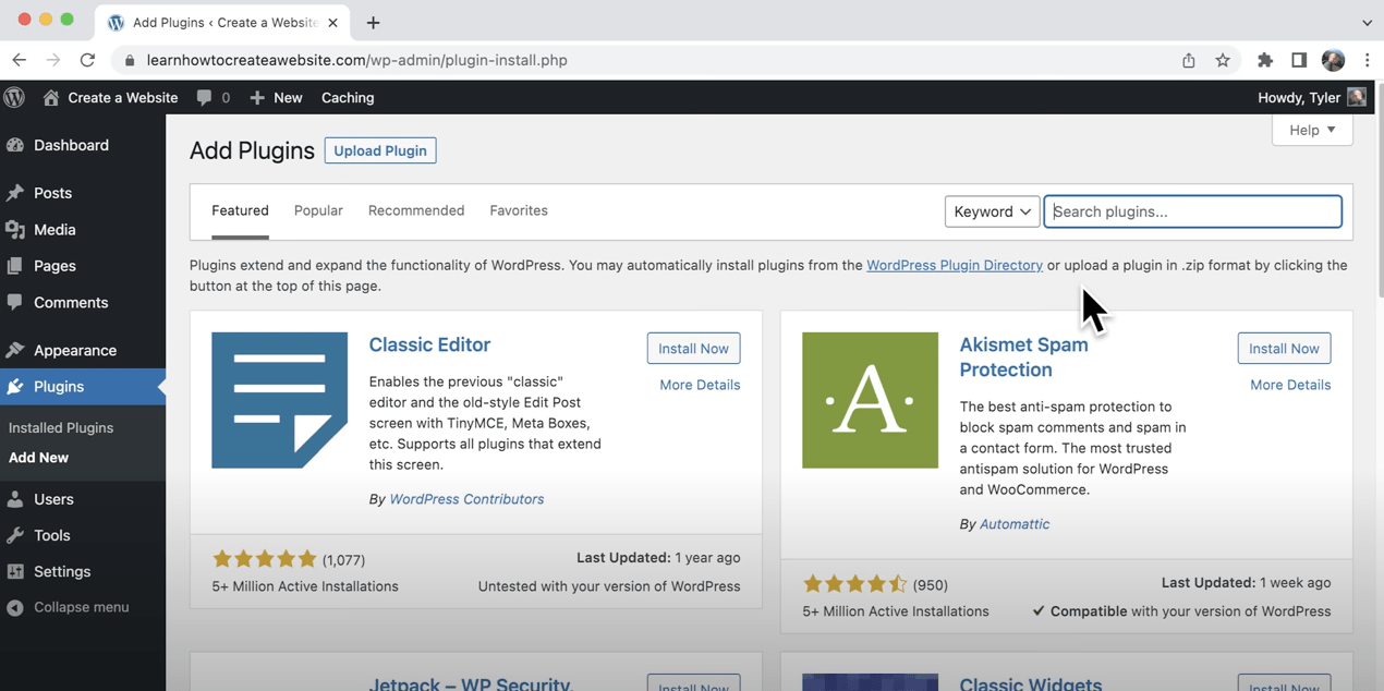 wordpress eklenti ekleme