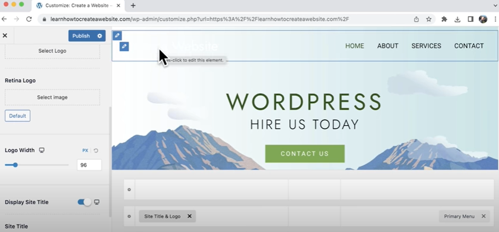 wordpress logo ekleme